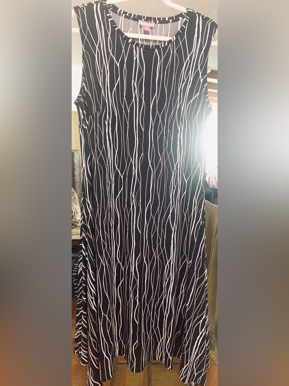 Vince Camuto Abstract Print A-Line Dress, Size 1x